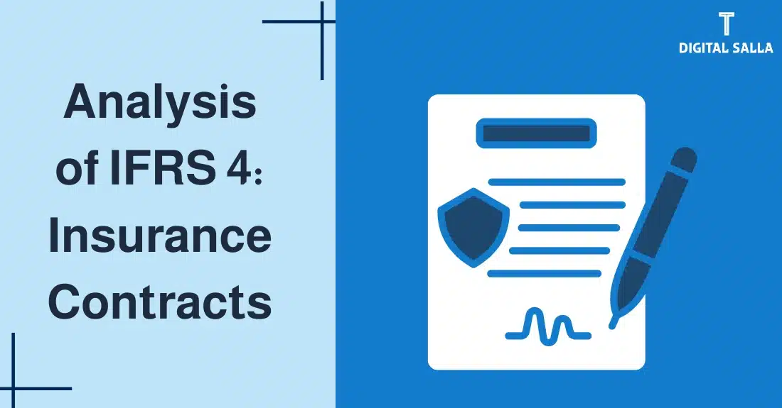 "Illustrative image for an article onIFRS 4 Standard: Insurance Contracts. It displays the article's title, along with an illustration symbolizing the content, depicting a document with a signature and a pen."