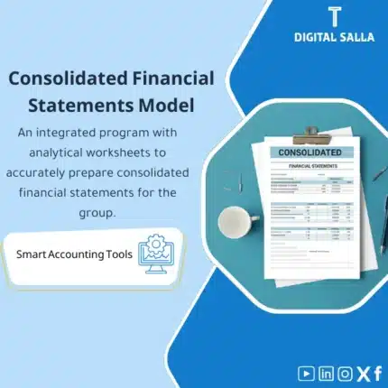 Consolidated Financial Statements Template, showing a document labeled "CONSOLIDATED FINANCIAL STATEMENTS", a pen, and a beverage, helps simplify the process of preparing consolidated financial statements for the group. (Image: Consolidated financial statements document with pen.)
