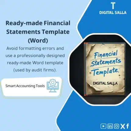 Ready-made Word Financial Statements Template, showing a "Financial Statements Template" cover, helps simplify the process of preparing professional financial statements using Word. (Image: Word financial statement template.)