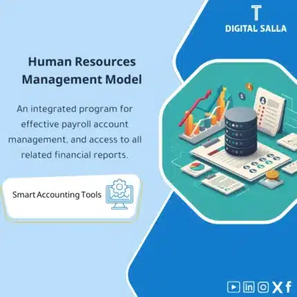 Human Resources Management Template, showing graphs, organized tables, and an HR management software interface, helps simplify the human resources management process. (Image: HR management software interface and HR related graphs and tables)